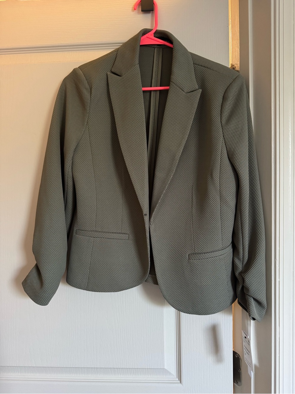 Amanda & Chelsea Olive Green Textured Blazer